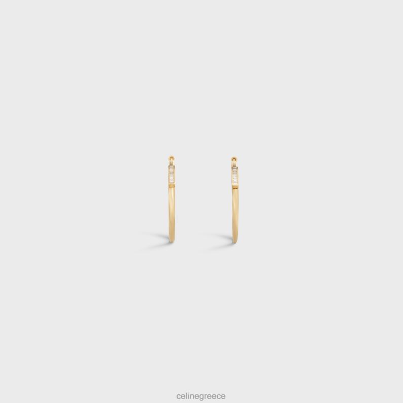 systeme μεγάλους κρίκους σε διαμάντια γυναίκες CELINE 640PT1424 αξεσουάρ κίτρινο χρυσό & λευκό