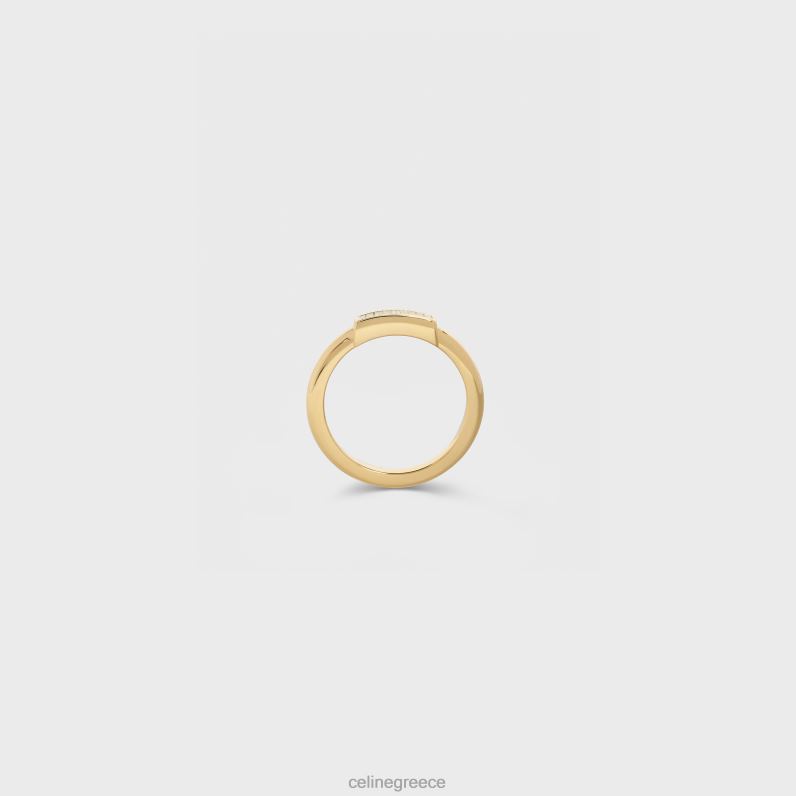 systeme δαχτυλίδι σε διαμάντια γυναίκες CELINE 640PT1425 αξεσουάρ κίτρινο χρυσό & λευκό