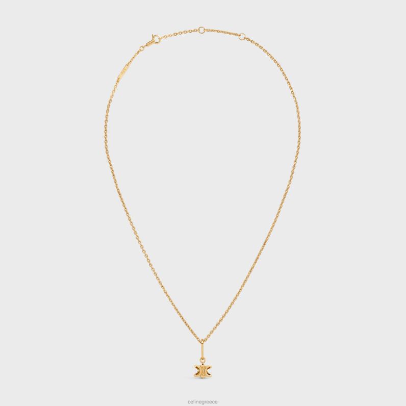 κολιέ πασιέντζα triomphe από ορείχαλκο με φινίρισμα γυναίκες CELINE 640PT1270 αξεσουάρ χρυσός