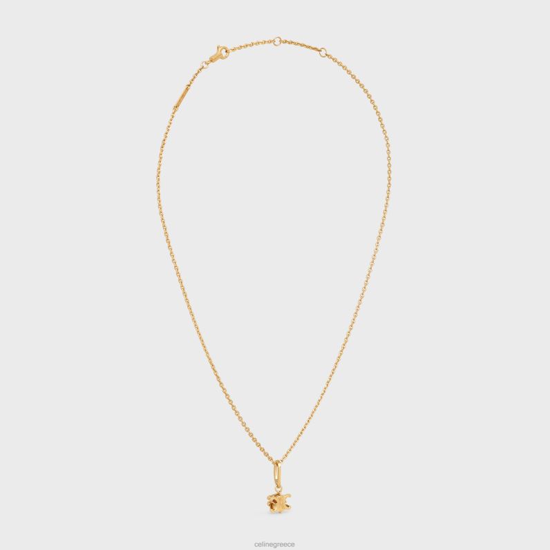 κολιέ πασιέντζα triomphe από ορείχαλκο με φινίρισμα γυναίκες CELINE 640PT1270 αξεσουάρ χρυσός