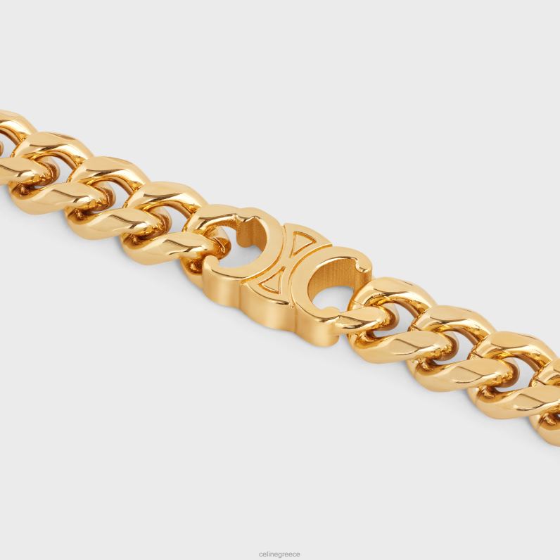 triomphe μικρό γκουρμέ βραχιόλι από ορείχαλκο με φινίρισμα γυναίκες CELINE 640PT1278 αξεσουάρ χρυσός