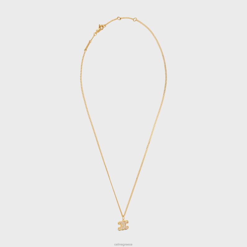 Κολιέ από στρας triomphe από ορείχαλκο με φινίρισμα & κρύσταλλα γυναίκες CELINE 640PT1299 αξεσουάρ χρυσός