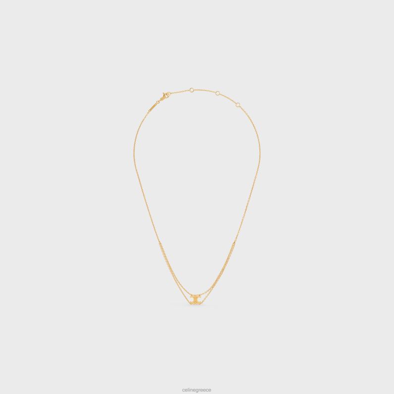 κρεμαστό κολιέ triomphe από ορείχαλκο με φινίρισμα γυναίκες CELINE 640PT1305 αξεσουάρ χρυσός