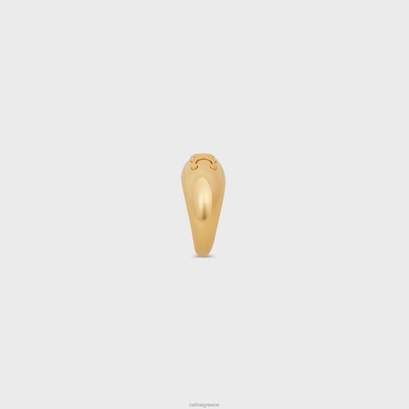 τολμηρό δαχτυλίδι triomphe από ορείχαλκο με φινίρισμα γυναίκες CELINE 640PT1308 αξεσουάρ χρυσός