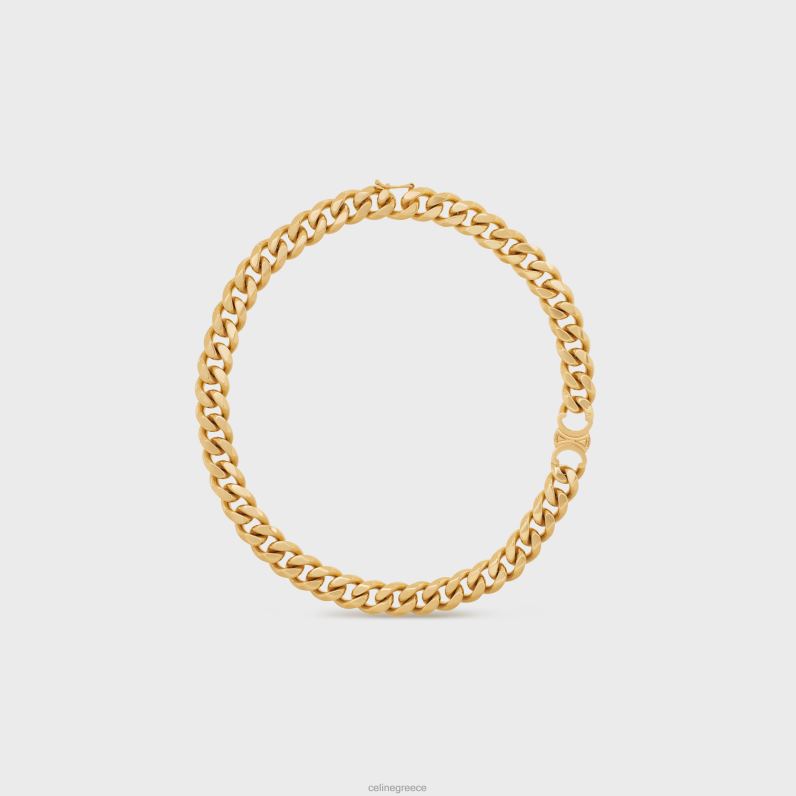 γκουρμέ κολιέ triomphe από ορείχαλκο με φινίρισμα γυναίκες CELINE 640PT1310 αξεσουάρ χρυσός