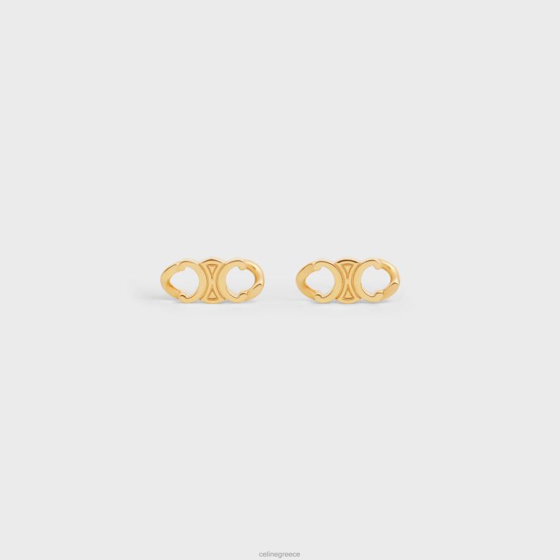 triomphe γκουρμέ καρφιά από ορείχαλκο με φινίρισμα γυναίκες CELINE 640PT1312 αξεσουάρ χρυσός