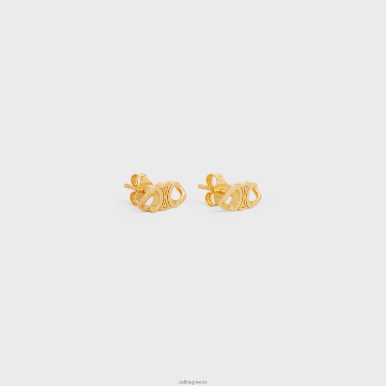 triomphe γκουρμέ καρφιά από ορείχαλκο με φινίρισμα γυναίκες CELINE 640PT1312 αξεσουάρ χρυσός