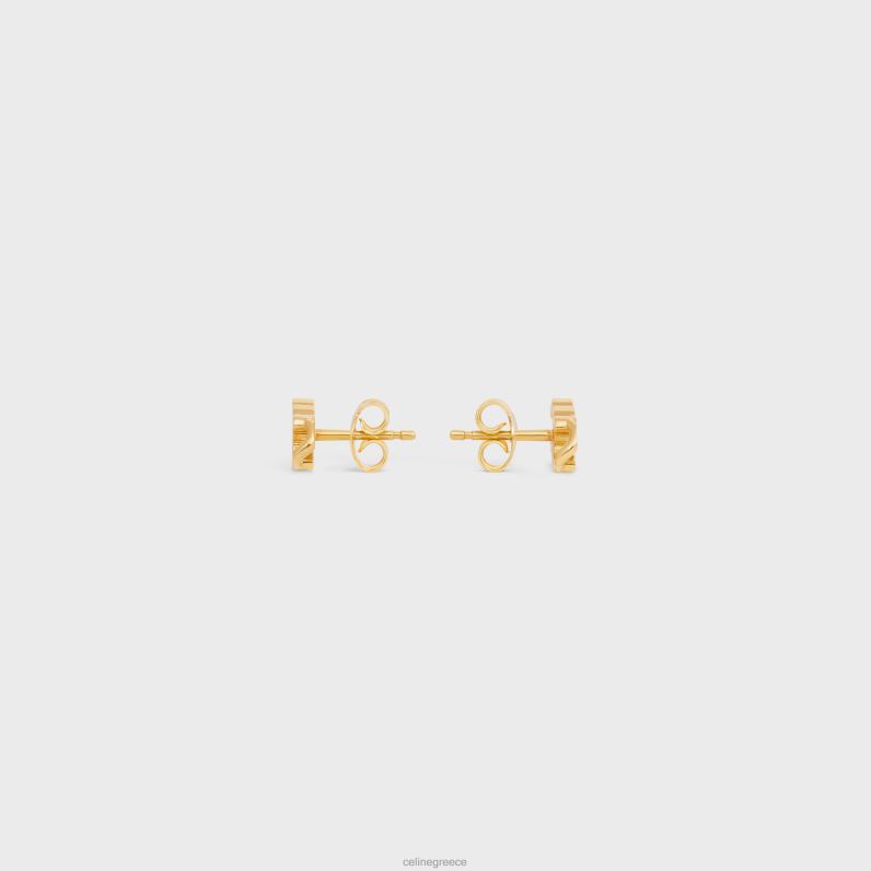 triomphe γκουρμέ καρφιά από ορείχαλκο με φινίρισμα γυναίκες CELINE 640PT1312 αξεσουάρ χρυσός