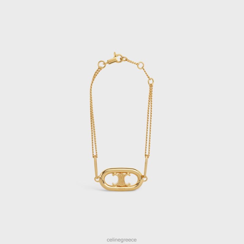 βραχιόλι triomphe από ορείχαλκο με φινίρισμα γυναίκες CELINE 640PT1316 αξεσουάρ χρυσός