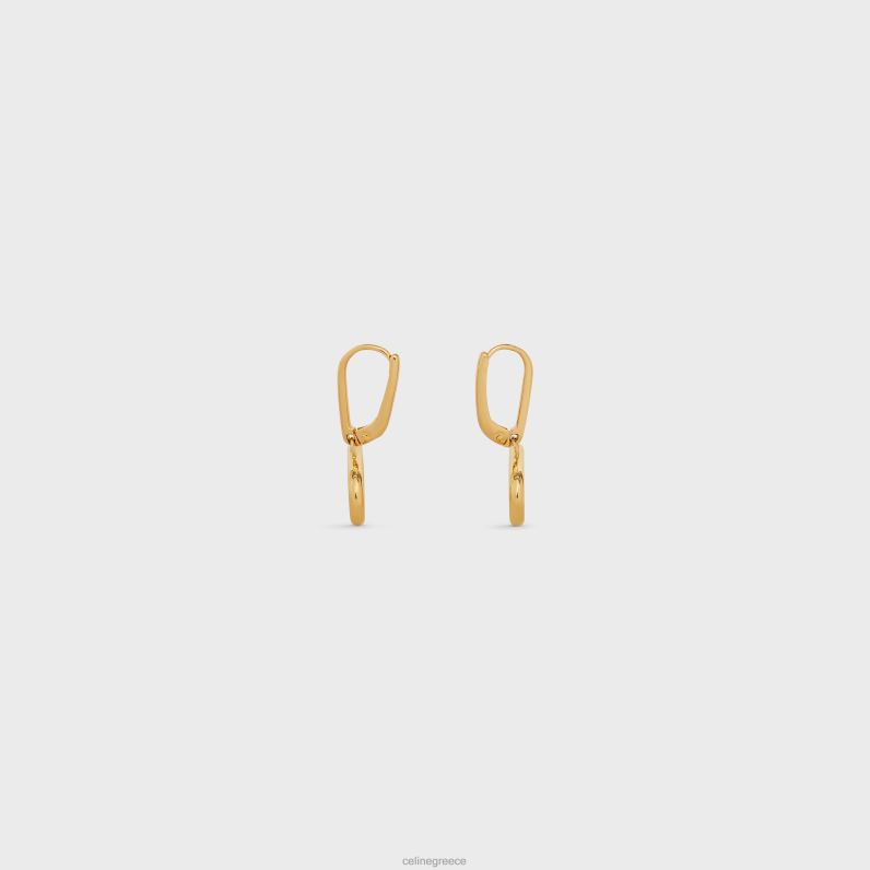 κινητά σκουλαρίκια triomphe από ορείχαλκο με φινίρισμα γυναίκες CELINE 640PT1317 αξεσουάρ χρυσός