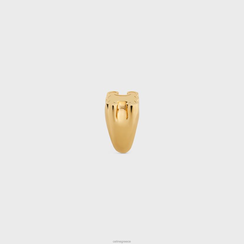 Δαχτυλίδι triomphe chevaliere από ορείχαλκο με φινίρισμα γυναίκες CELINE 640PT1309 αξεσουάρ χρυσός