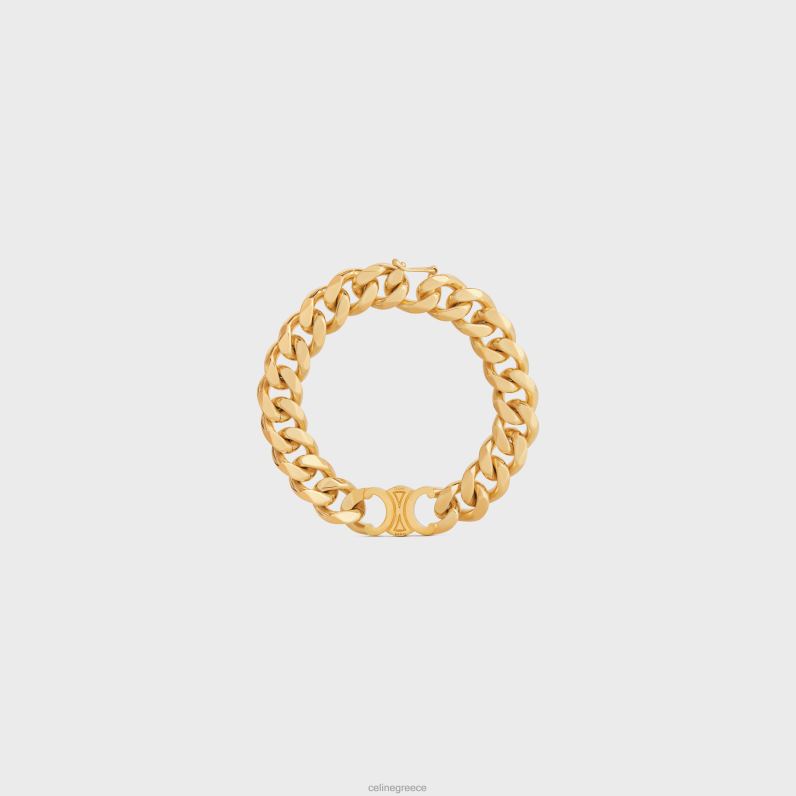triomphe gourmette βραχιόλι από ορείχαλκο με φινίρισμα γυναίκες CELINE 640PT1311 αξεσουάρ χρυσός