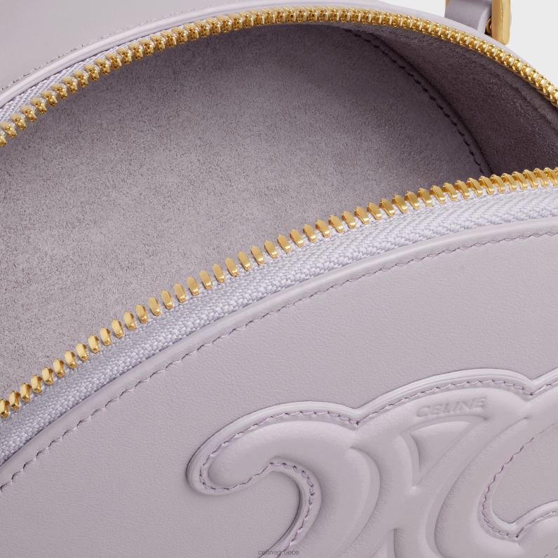 θήκη μισού φεγγαριού σε λείο δέρμα μοσχαριού γυναίκες CELINE 640PT379 αξεσουάρ ανοιχτό λιλά