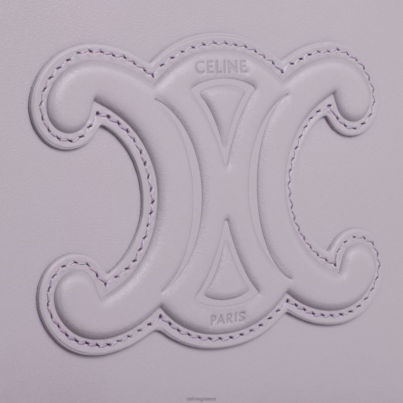 θήκη μισού φεγγαριού σε λείο δέρμα μοσχαριού γυναίκες CELINE 640PT379 αξεσουάρ ανοιχτό λιλά