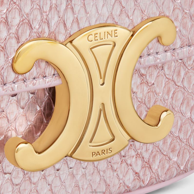 μίνι αλυσίδα claude σε μαργαριταρένιο πύθωνα γυναίκες CELINE 640PT309 αξεσουάρ ανοιχτό ροζ