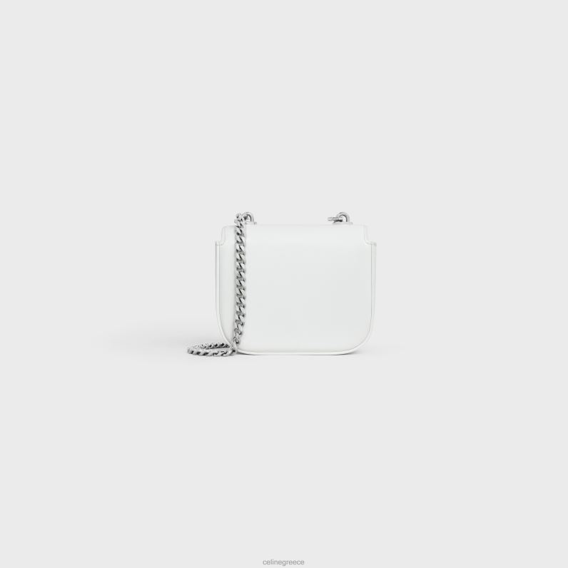 μίνι αλυσίδα claude σε γυαλιστερό δέρμα μοσχαριού γυναίκες CELINE 640PT310 αξεσουάρ blanc de blanc