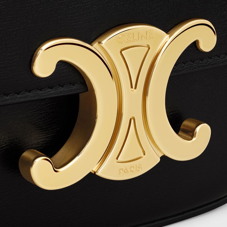 μίνι αλυσίδα claude σε γυαλιστερό δέρμα μοσχαριού γυναίκες CELINE 640PT332 αξεσουάρ μαύρος