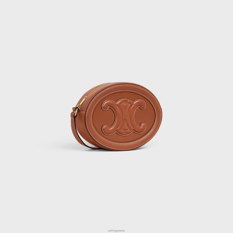 χιαστί οβάλ πορτοφόλι cuir triomphe σε λείο δέρμα μοσχαριού γυναίκες CELINE 640PT383 αξεσουάρ βυρσοδέψω