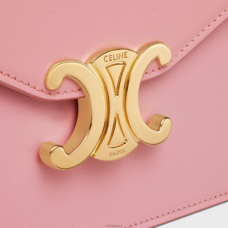 πορτοφόλι σε αλυσίδα margo σε γυαλιστερό δέρμα μοσχαριού γυναίκες CELINE 640PT317 αξεσουάρ τριαντάφυλλο