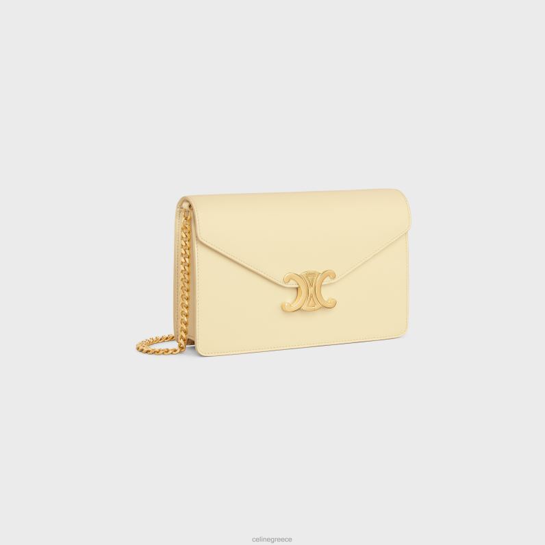 πορτοφόλι σε αλυσίδα margo σε γυαλιστερό δέρμα μοσχαριού γυναίκες CELINE 640PT355 αξεσουάρ ηλιακό φως
