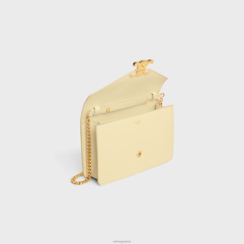 πορτοφόλι σε αλυσίδα margo σε γυαλιστερό δέρμα μοσχαριού γυναίκες CELINE 640PT355 αξεσουάρ ηλιακό φως