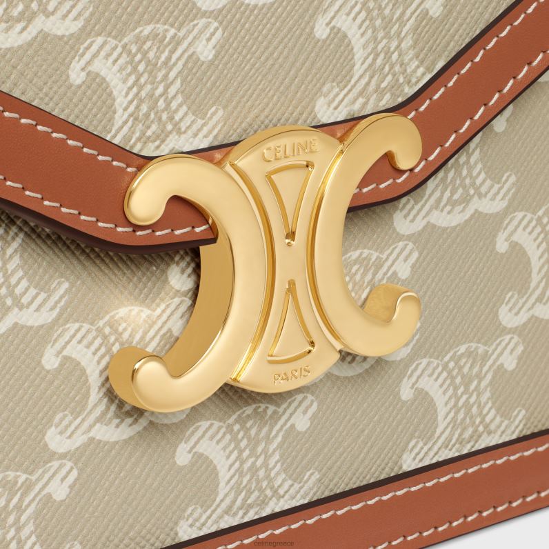 πορτοφόλι σε αλυσίδα margo σε καμβά triomphe & δέρμα μοσχαριού γυναίκες CELINE 640PT351 αξεσουάρ grege