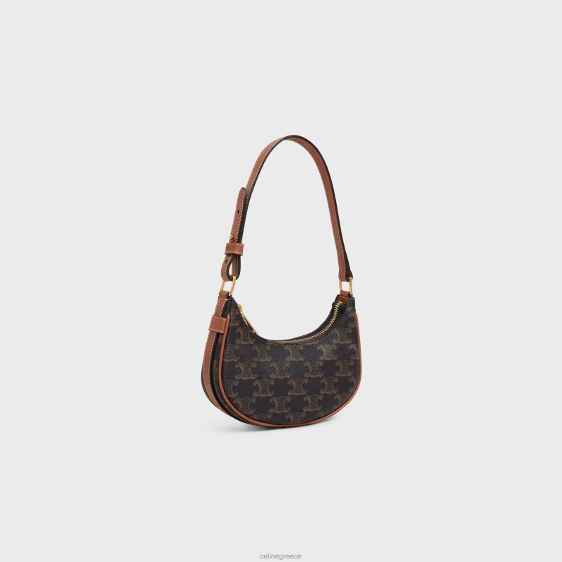 mini ava σε καμβά triomphe & δέρμα μοσχαριού γυναίκες CELINE 640PT387 αξεσουάρ βυρσοδέψω