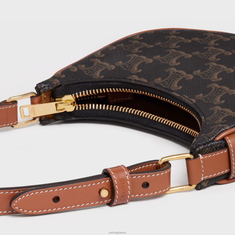 mini ava σε καμβά triomphe & δέρμα μοσχαριού γυναίκες CELINE 640PT387 αξεσουάρ βυρσοδέψω