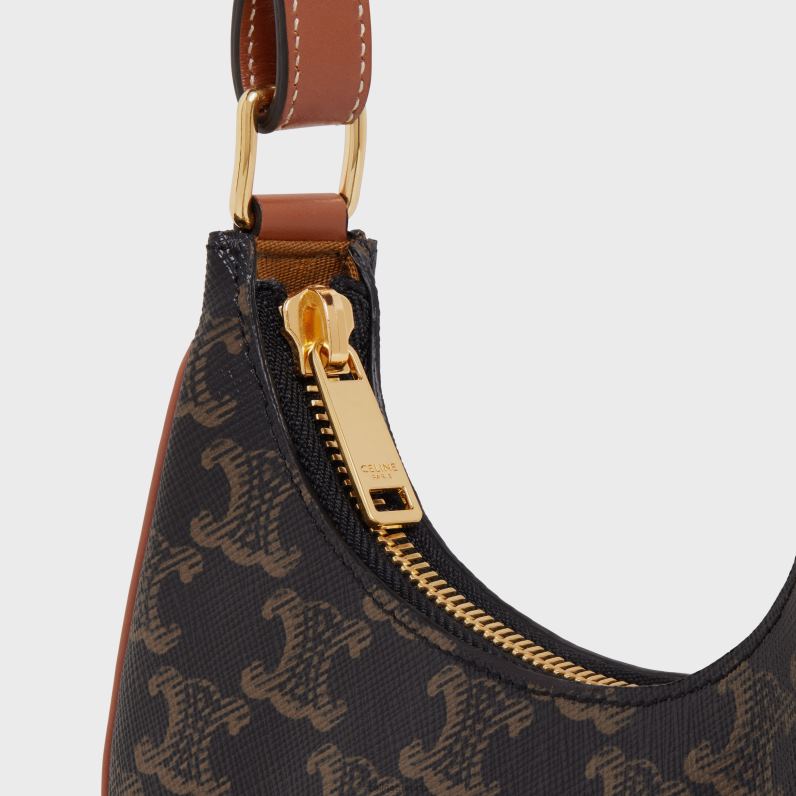 mini ava σε καμβά triomphe & δέρμα μοσχαριού γυναίκες CELINE 640PT387 αξεσουάρ βυρσοδέψω