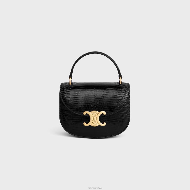 mini besace clea σε σαύρα γυναίκες CELINE 640PT326 αξεσουάρ μαύρος