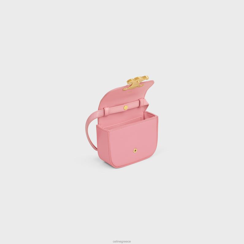 mini claude σε γυαλιστερό δέρμα μοσχαριού γυναίκες CELINE 640PT328 αξεσουάρ τριαντάφυλλο