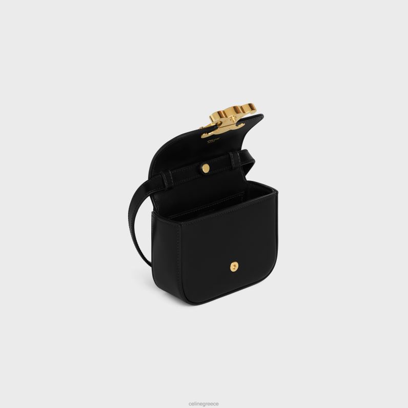 mini claude σε γυαλιστερό δέρμα μοσχαριού γυναίκες CELINE 640PT369 αξεσουάρ μαύρος