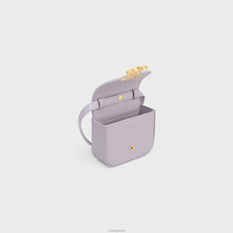 mini claude σε γυαλιστερό δέρμα μοσχαριού γυναίκες CELINE 640PT371 αξεσουάρ ανοιχτό λιλά