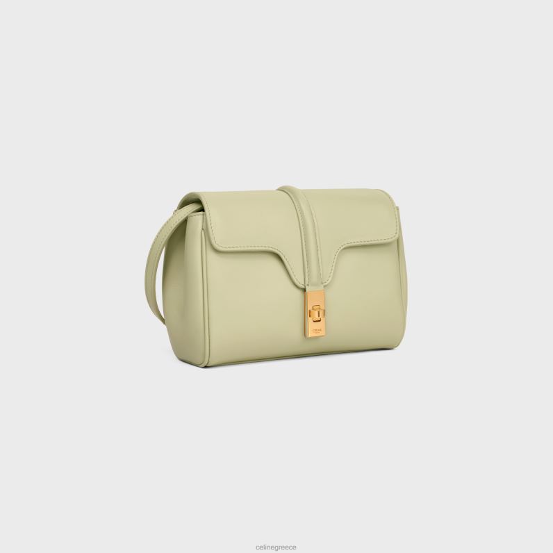 mini soft 16 σε λεία επιδερμίδα μοσχαριού γυναίκες CELINE 640PT395 αξεσουάρ πράσινο αμύγδαλο