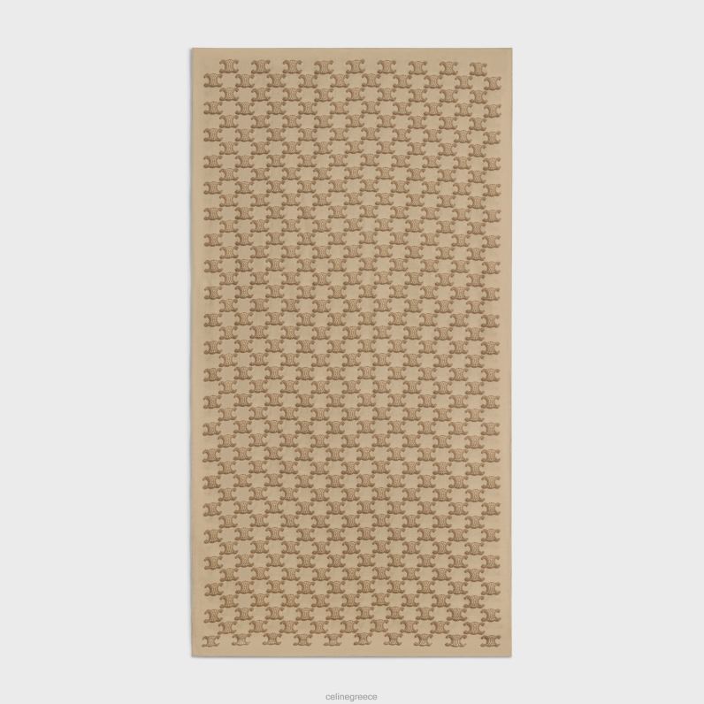 έκλεψε σε μονόγραμμα κασμίρι μουσελίνα γυναίκες CELINE 640PT1052 αξεσουάρ μπεζ/ταυράκι