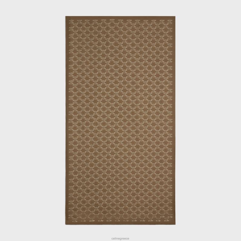 έκλεψε σε μονόγραμμα κασμίρι μουσελίνα γυναίκες CELINE 640PT1196 αξεσουάρ μαύρισμα/μπεζ