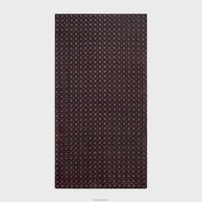 έκλεψε σε μπισκότο μουσελίνα κασμίρ γυναίκες CELINE 640PT1199 αξεσουάρ μπορντό