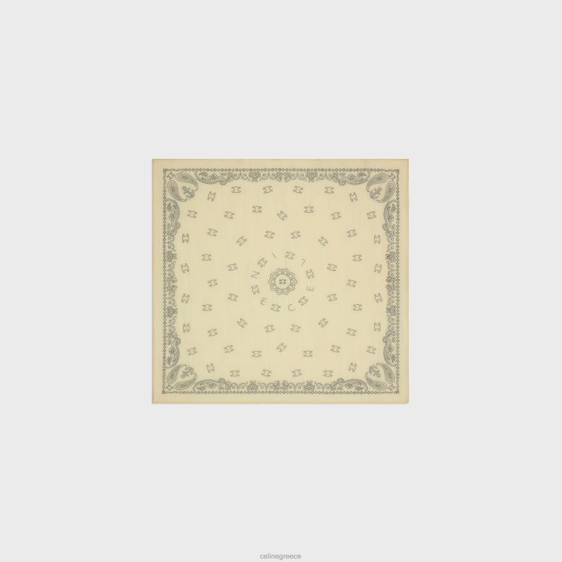 μπαντάνα σε βαμβάκι & μετάξι γυναίκες CELINE 640PT1215 αξεσουάρ paille/γραφίτης