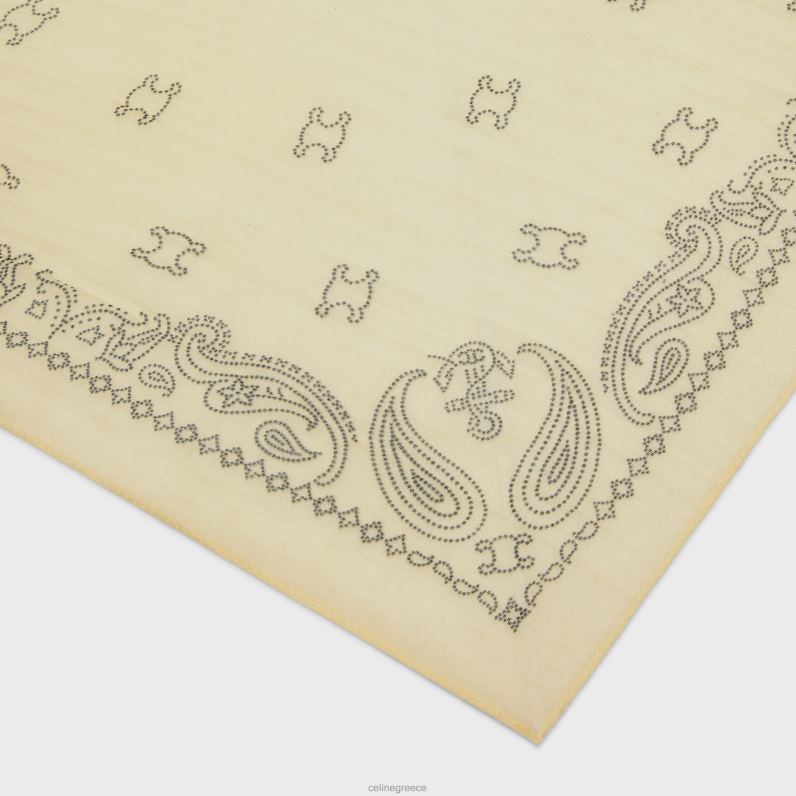 μπαντάνα σε βαμβάκι & μετάξι γυναίκες CELINE 640PT1215 αξεσουάρ paille/γραφίτης