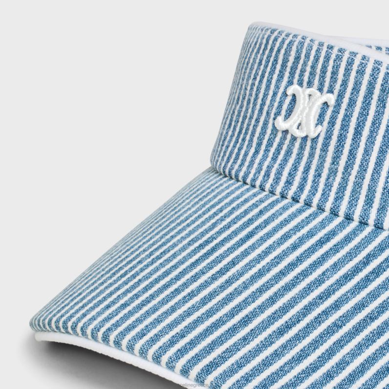 γείσο θριάμβου από βαμβάκι αγριόχορτο γυναίκες CELINE 640PT1226 αξεσουάρ πλύση κυμάτων