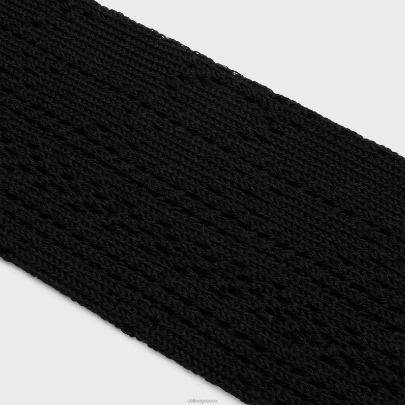 μακριές κάλτσες από βαμβακερό πουέντ γυναίκες CELINE 640PT1230 αξεσουάρ μαύρος