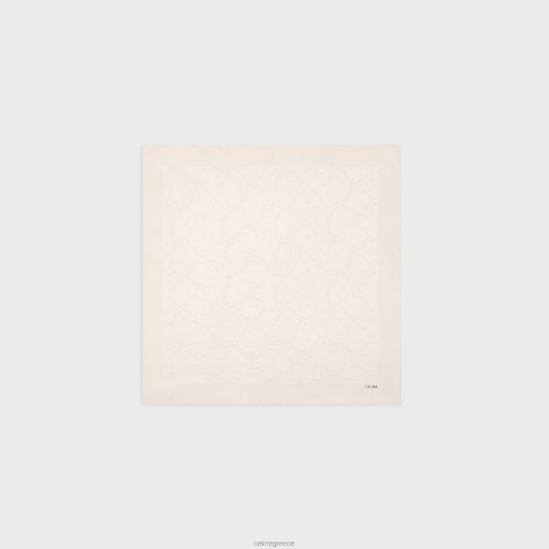 μπαντάνα σε μεταξωτό ζακάρ άνδρες CELINE 640PT2264 αξεσουάρ βανίλια