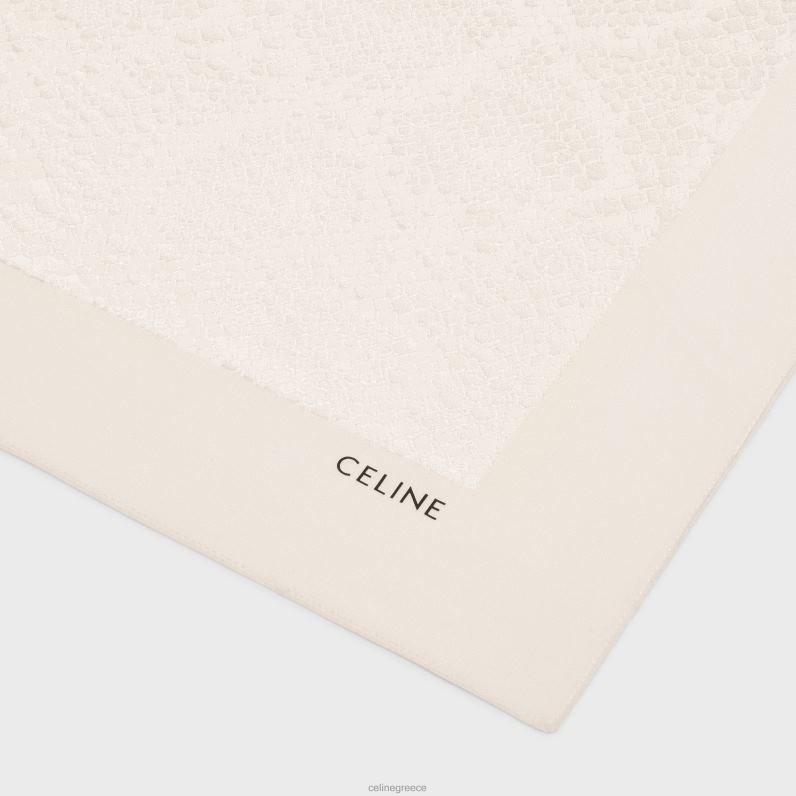 μπαντάνα σε μεταξωτό ζακάρ άνδρες CELINE 640PT2264 αξεσουάρ βανίλια