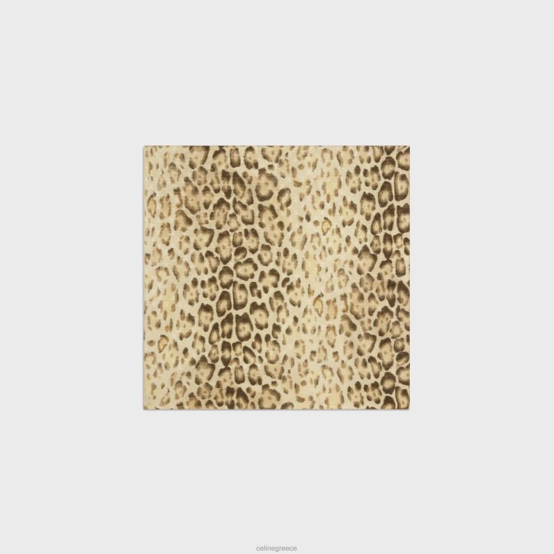 μπαντάνα σε triomphe μεταξωτό ζακάρ γυναίκες CELINE 640PT1218 αξεσουάρ λεοπάρδαλη