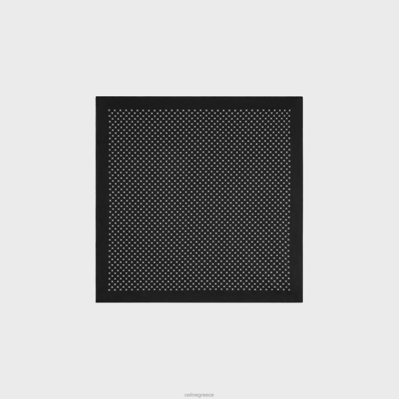 μπαντάνα σε triomphe μεταξωτό σατέν άνδρες CELINE 640PT2191 αξεσουάρ μαύρο/εκτός άσπρο