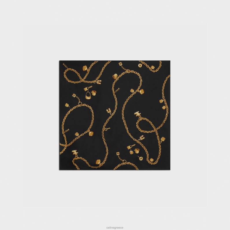 μπαντάνα σε μεταξωτό twill γυναίκες CELINE 640PT1208 αξεσουάρ μαύρος