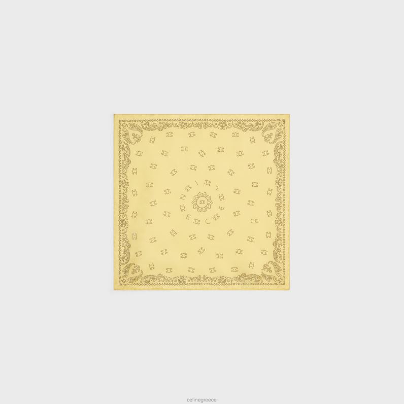 μπαντάνα σε μεταξωτό twill γυναίκες CELINE 640PT1214 αξεσουάρ paille/ecorce