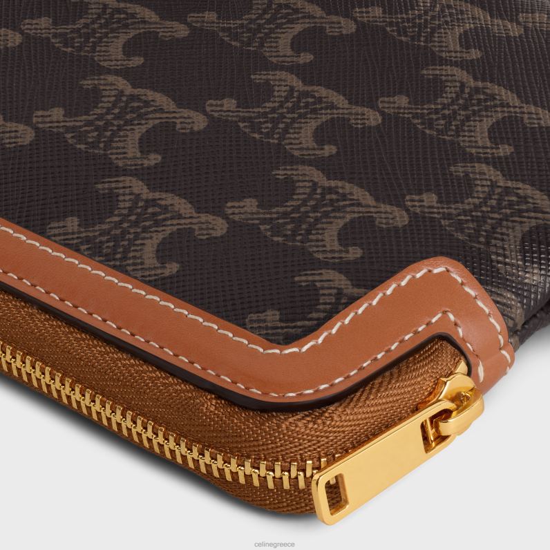 μακρύ πουγκί με λουράκι triomphe καμβάς γυναίκες CELINE 640PT436 αξεσουάρ βυρσοδέψω