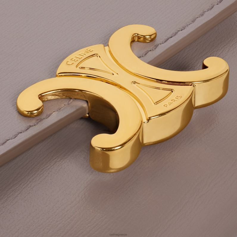 συμπαγές πορτοφόλι με θρίαμβο νομίσματος σε γυαλιστερό δέρμα μοσχαριού γυναίκες CELINE 640PT409 αξεσουάρ χαλίκι