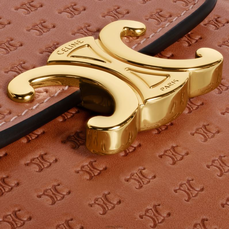 μικρό πορτοφόλι θρίαμβος σε φυσικό δέρμα μοσχαριού ανάγλυφο γυναίκες CELINE 640PT411 αξεσουάρ βυρσοδέψω